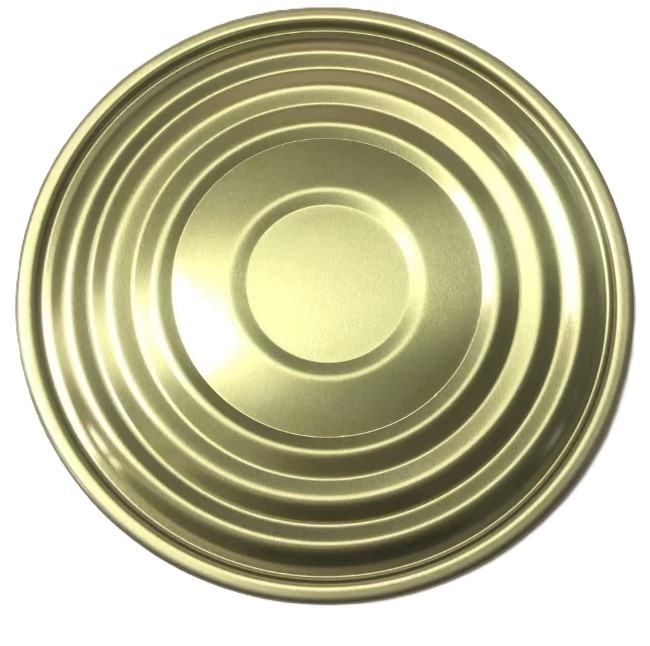 খাদ্য প্যাকেজিং টিনপ্লেট টিন ক্যান ক্যাপ 153mm ব্যাসার্ধ 603D নীচের শেষ গোল্ডেন ল্যাক BPANI