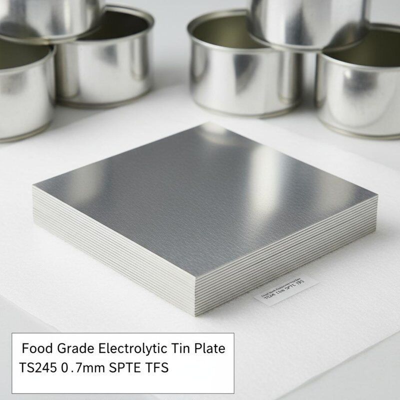 খাবারের ক্যানের জন্য উজ্জ্বল পৃষ্ঠ TS245 0.17mm SPTE TFS সহ ফুড গ্রেড ইলেক্ট্রোলাইটিক টিন প্লেট
